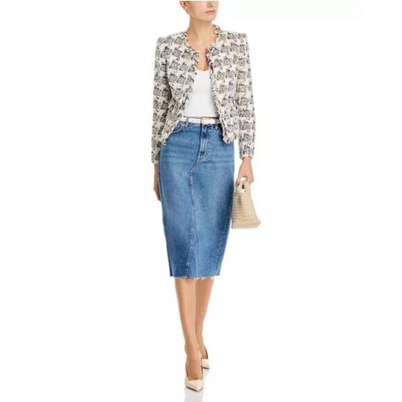 L'AGENCE Angelina Woven Crop Jacket size 0 - Picture 3 of 15